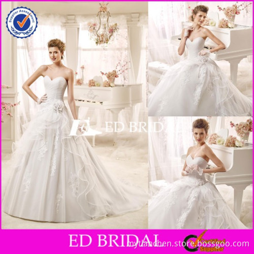 CE1301 New Sweetheart Sleeveless Pleat Ruffles Balloon Wedding Dresses